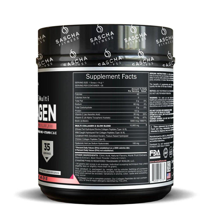 Sascha Fitness Collagen 17.28 oz - Sabores Market