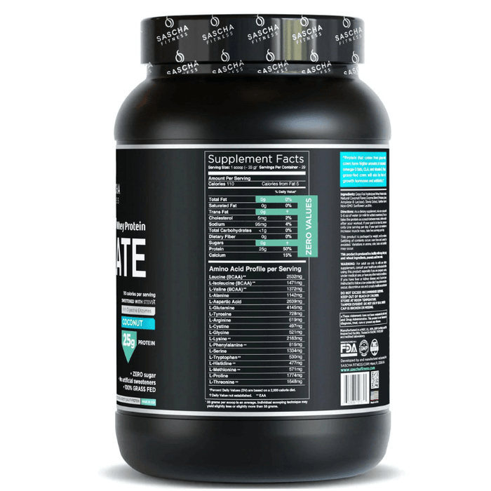 Sascha Fitness Whey Protein 2.11 lb - Sabores Market