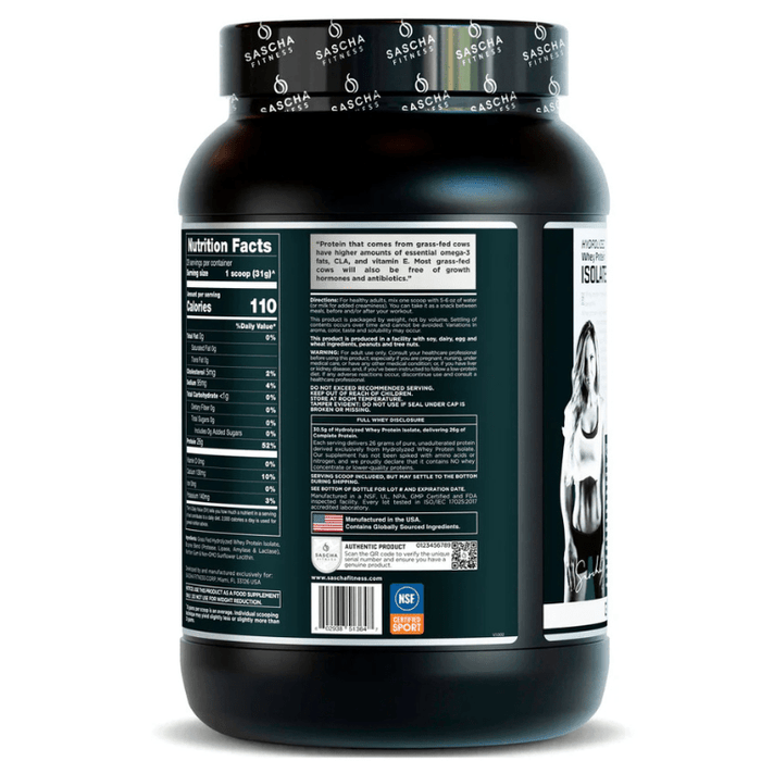 Sascha Fitness Whey Protein 2.11 lb - Sabores Market