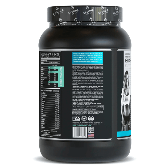 Sascha Fitness Whey Protein 2.11 lb - Sabores Market