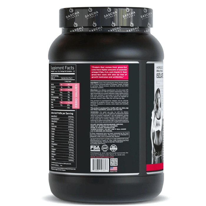 Sascha Fitness Whey Protein 2.11 lb - Sabores Market