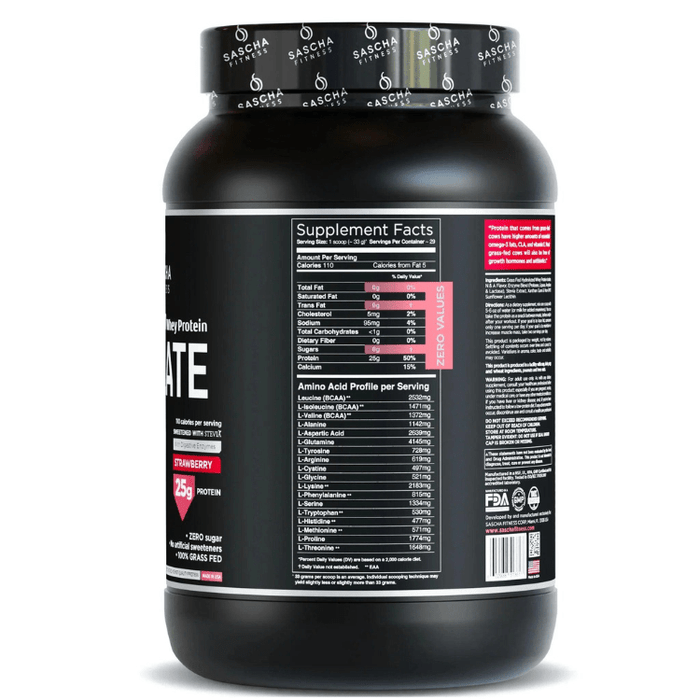 Sascha Fitness Whey Protein 2.11 lb - Sabores Market