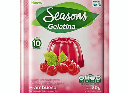 Seasons Gelatina Frambuesa 80g - Sabores Market