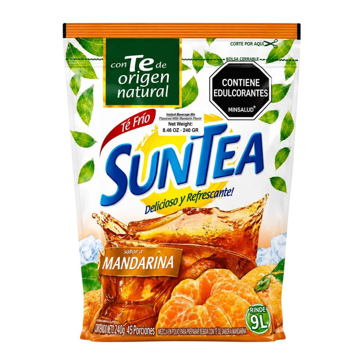 Sun Tea Mezcla de Te en Polvo sabor a Mandaria 240g - Sabores Market