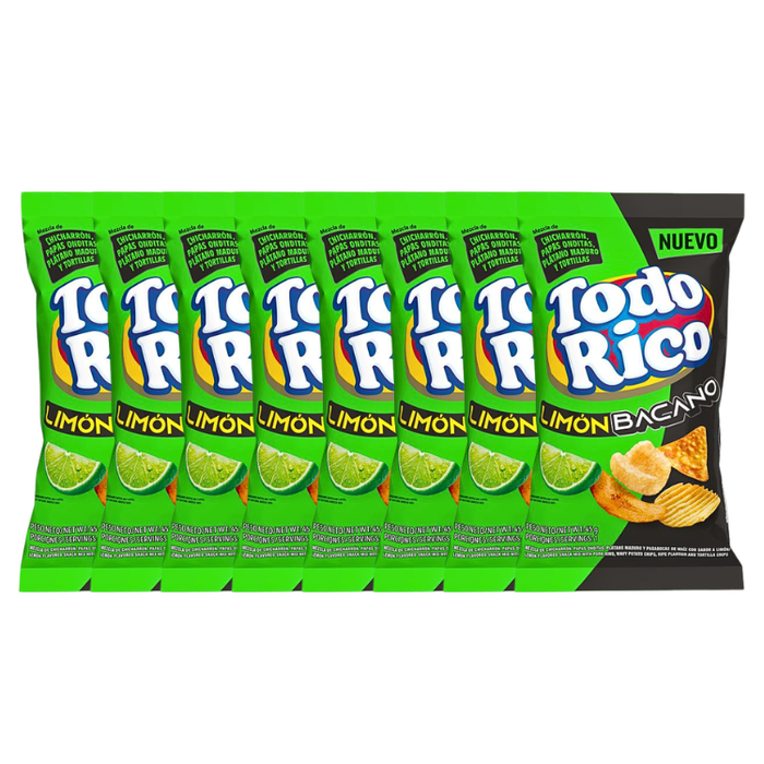 Todo Rico Limon Bacano 45g - 8 Unidades - Sabores Market