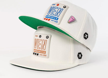 VEN - Venezuela Flat Snapback White/Brown - Sabores Market