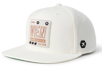 VEN - Venezuela Flat Snapback White/Brown - Sabores Market