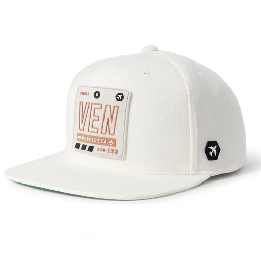 VEN - Venezuela Flat Snapback White/Brown - Sabores Market