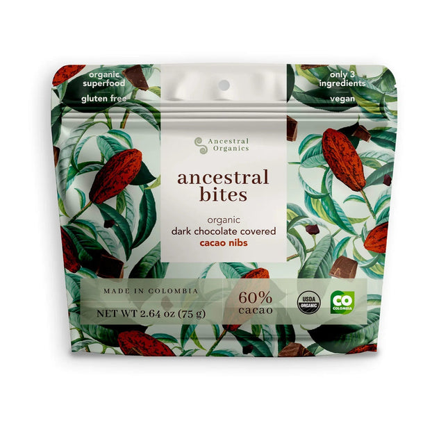Ancestral Organic Dark Chocolate Covered Cacao Nibs - Sabores Market
