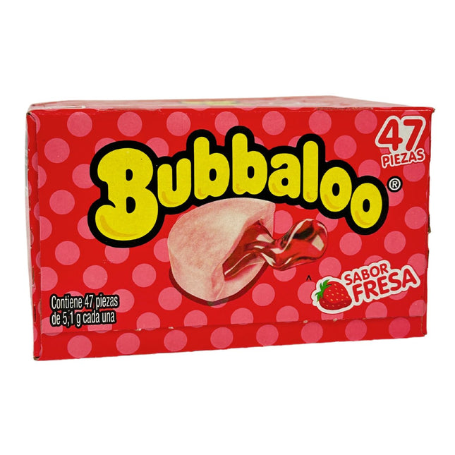 Bubbaloo Fresa Box - 47 Unidades - Sabores Market