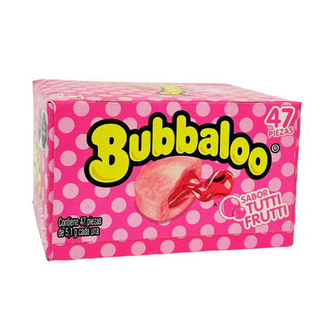 Bubbaloo Tutti Frutti Box - 47 Unidades - Sabores Market