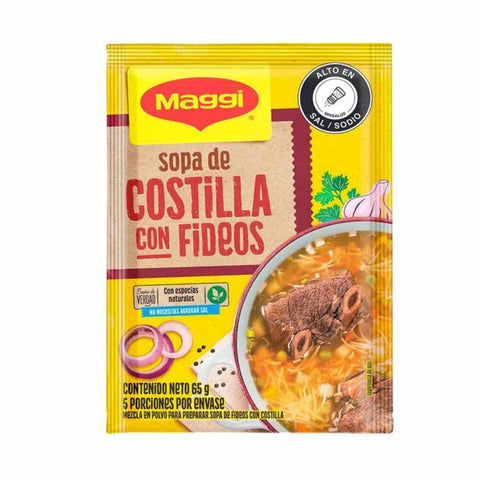 Maggi Sopa de Costilla Con Fideos 65g - Sabores Market