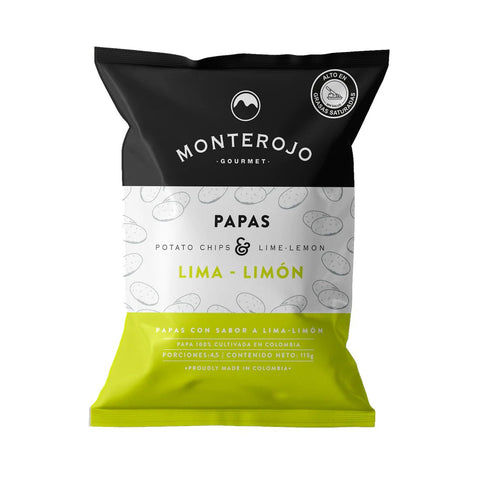 Monterojo Potato Chips Lime-Lemon 2.5 Oz - Sabores Market