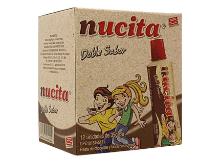 Nucita Doble Sabor Tubito Box - 12 Unidades - Sabores Market