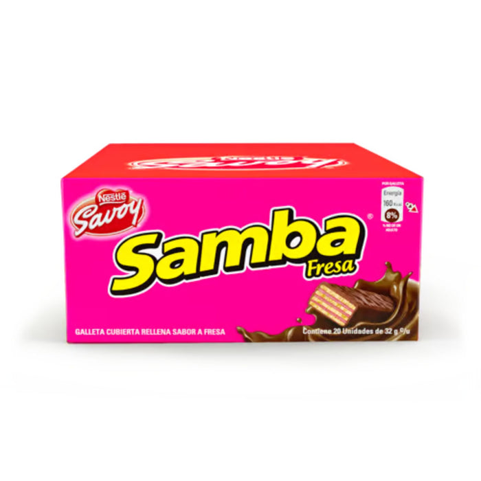 Samba Fresa Caja - 20 Unidades - Sabores Market