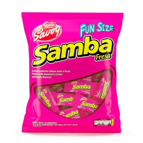 Samba Mini Fresa Bolsa - 35 Und - Sabores Market