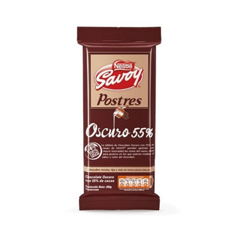 Savoy Chocolate Oscuro 55% 200g - Sabores Market